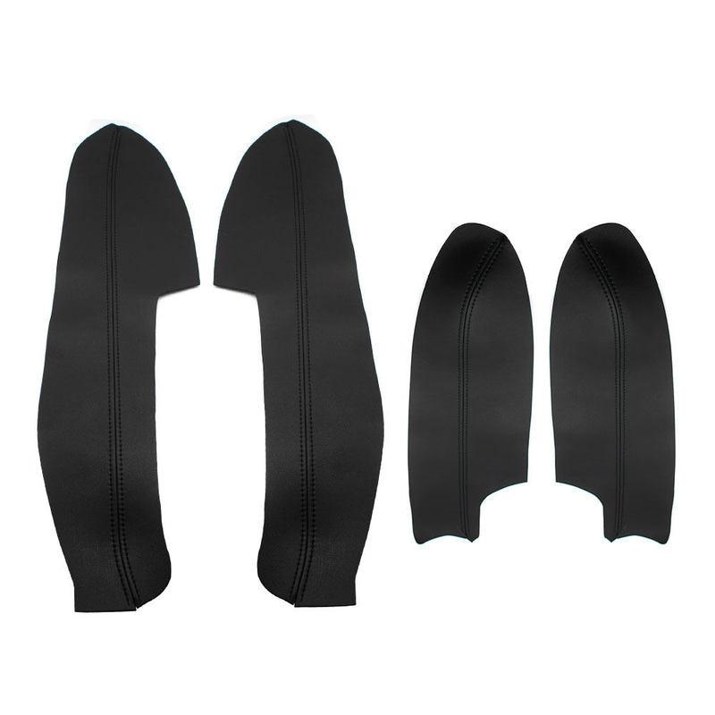 For Nissan Qashqai 2016 2017 2018 Car Interior Door Handle Armrest Panel Black Microfiber Leather Cover Trim Accessories