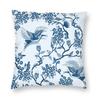 45x45cm Blaue Weide Chinesisches Blau-Weißes Porzellan Inspiriertes Kissenbezug Wohnzimmer Kissenbezug Quadratischer Kissenbezug Kissenhülle