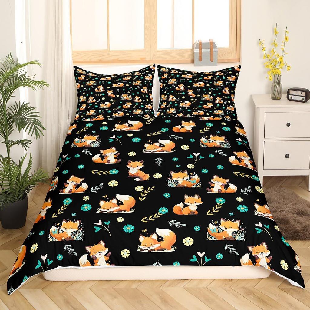 Peacock Couple Three-Piece Quilt Cover Digital Printing Bedding Set Four Seasons Bed Cover