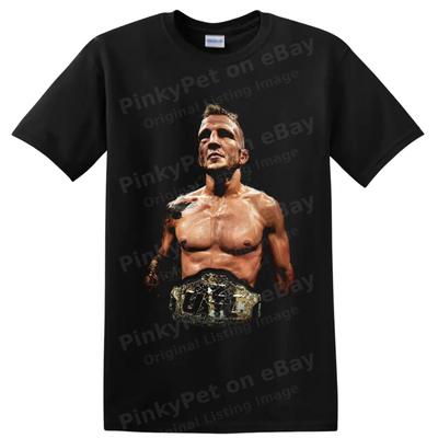 T J Dillashaw Combattant MMA Ceinture de Champion Portrait Art Graphique T-shirt Combat
