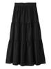 Sheer Tiered Skirt 09WFS264179 BLK 1 [Mila Owen] Women's