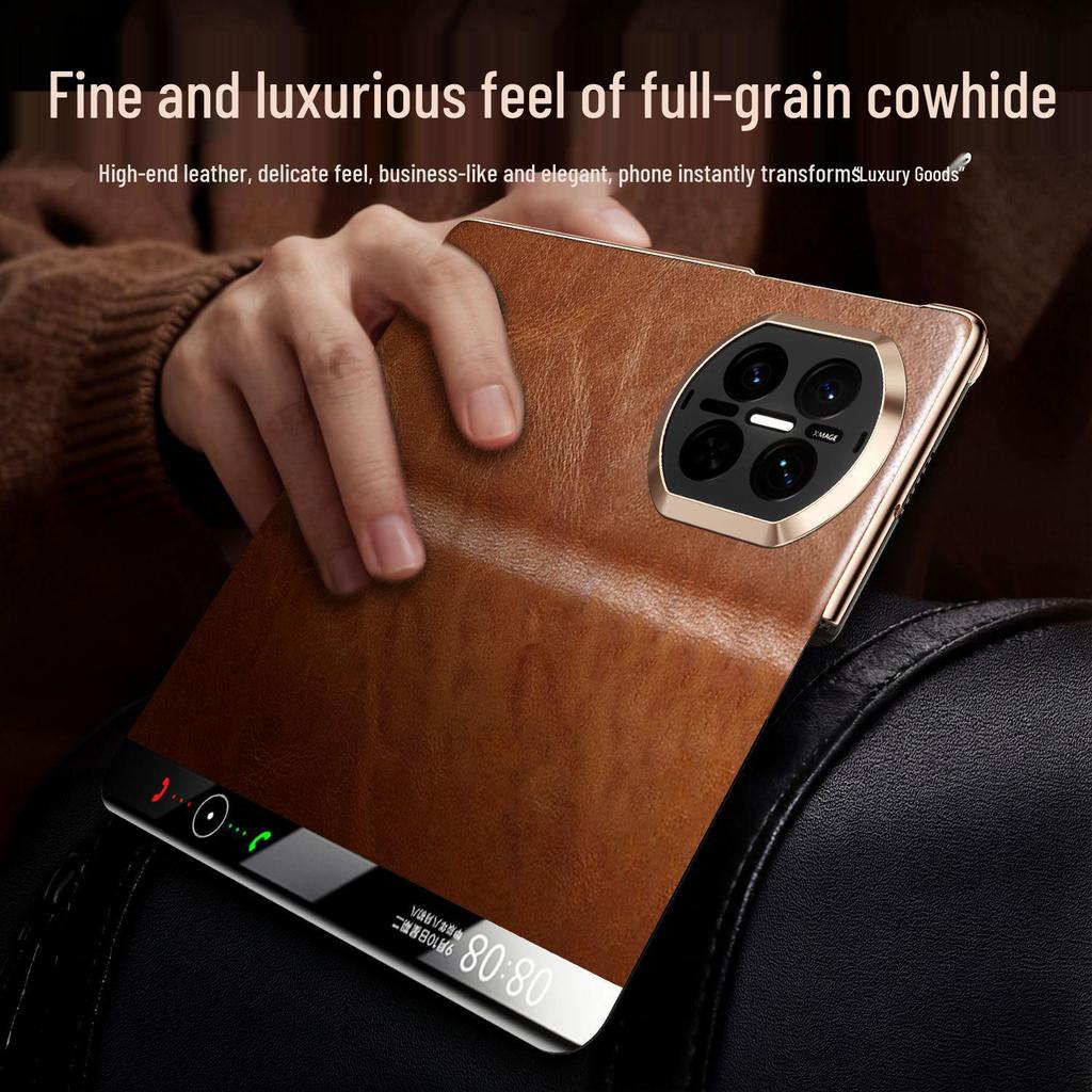 Huawei Mate X7 Leather Folding Screen Case – Drop-Proof, Magnetic Adsorption, Full Protection