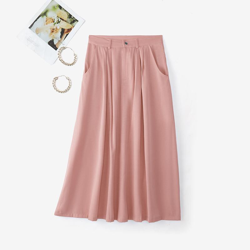 ZANZEA Lässige, einfarbige, lockere Midiröcke für Damen