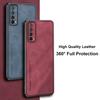 Luxury PU Leather Case For Huawei Y7A P Smart 2021 Back Cover Business Matte Silicone Shockproof Full Protection Phone Case