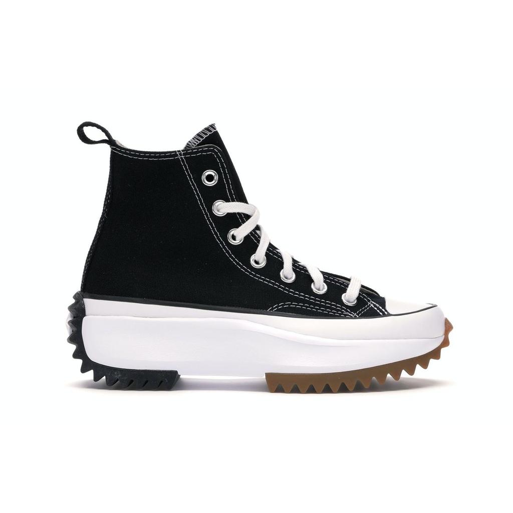 Converse Run Star Hi Black Unisex Sneakers White Gum 166800C