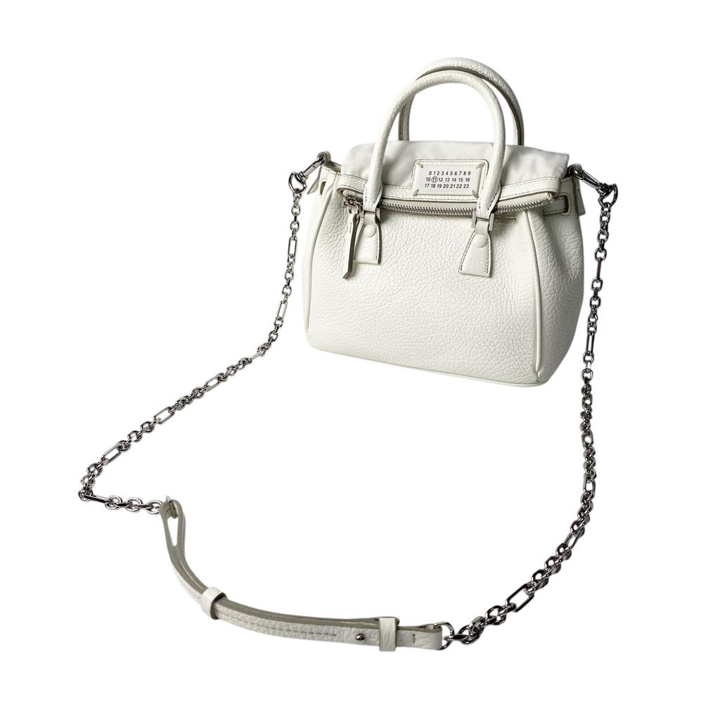 Used Maison MargielaShoulder Bag white leather Women