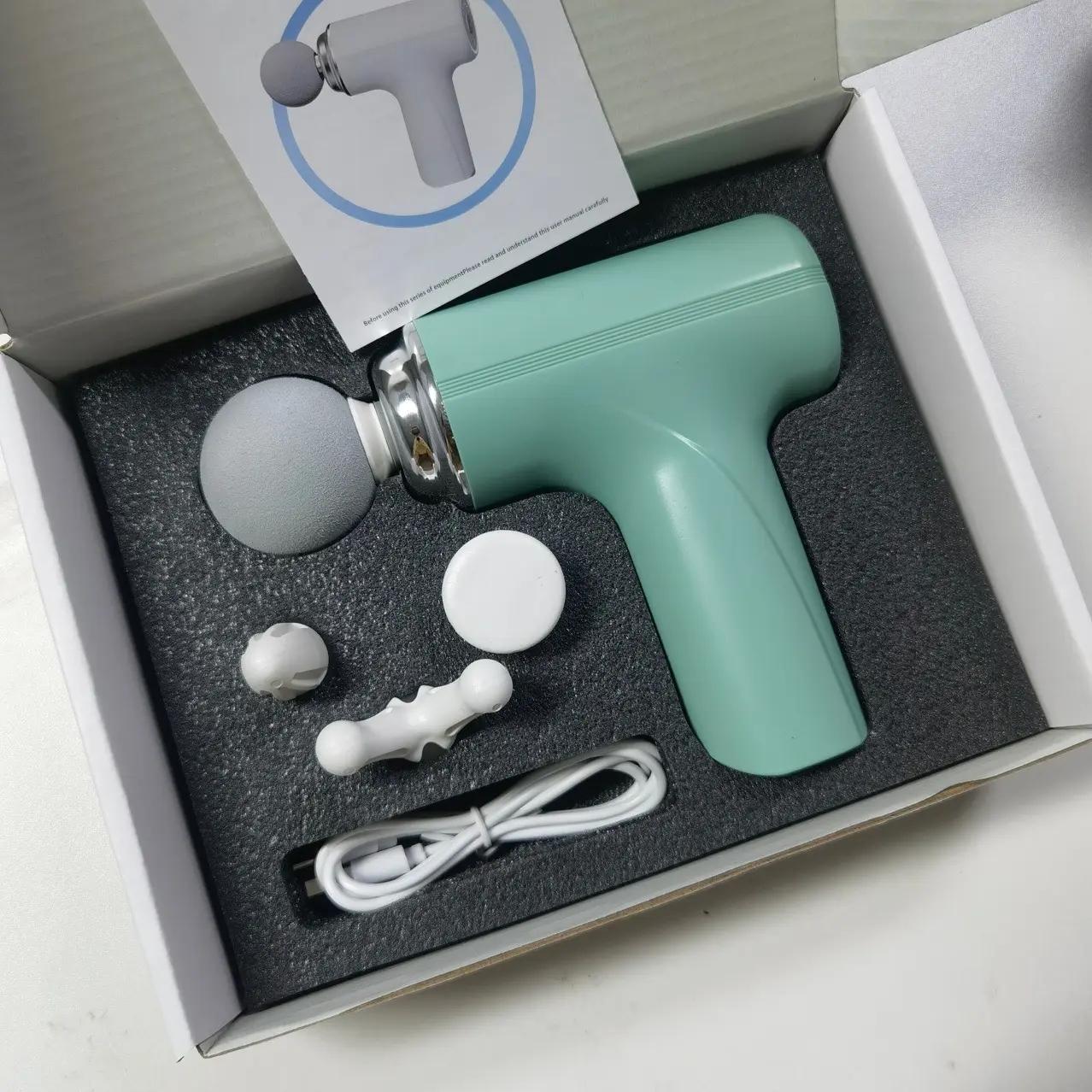 

Интеллектуальный массажер, мини-фасция, портативный, 6 скоростей, перкуссионный массажер для мышц, низкий уровень шума, облегчение боли в спине, шее, релаксация светло-зеленый