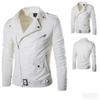 Spring Autumn Men's Leather Jacket Lapel Lace Up Leather Coat High Quality Fashion Casual Motorcycle Jackets Men