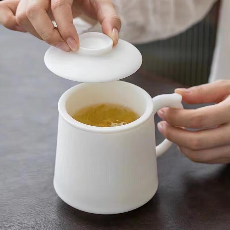 Cha Xun Dehua Ceramic Personal Tea Infuser Mug