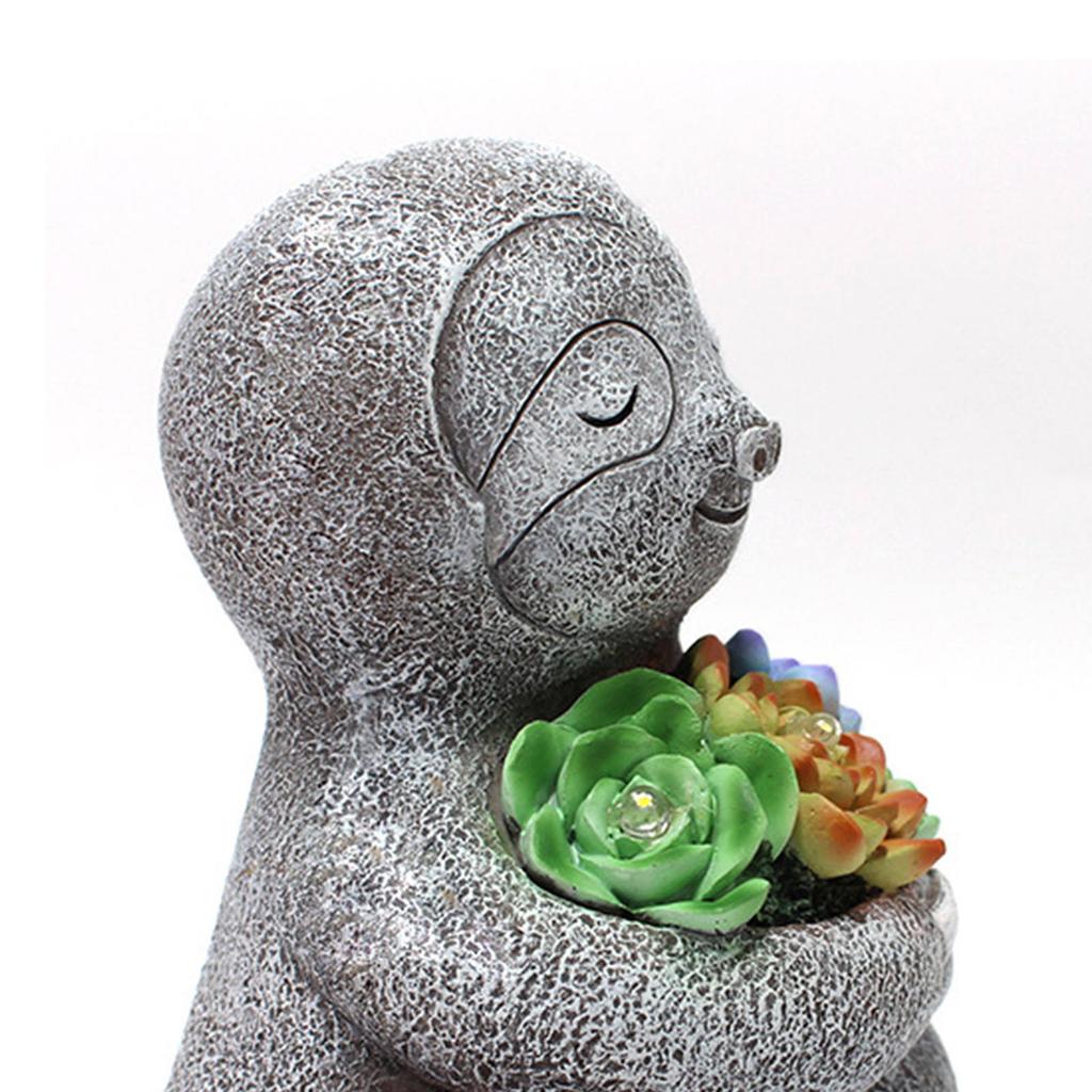 Buy Garden Statue Solar Lights Sloth Succulent Shape Decorations for ...