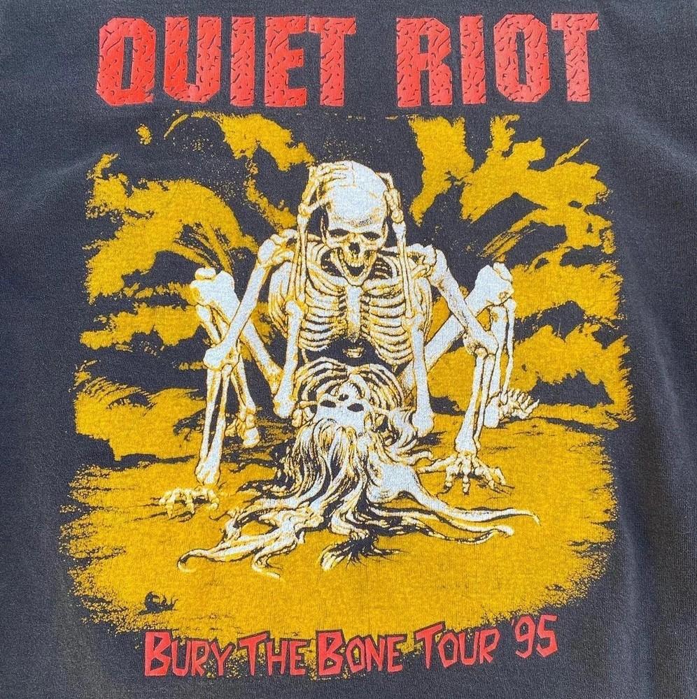 Quiet Riot bury the bone tour T-shirt black Short sleeve All Sizes M657 Unisex T-Shirt XL