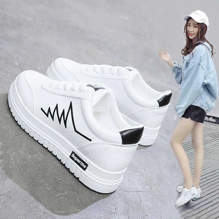 Fast delivery of 22 spring and summer new student muffin thick-soled sneakers 35 чёрный