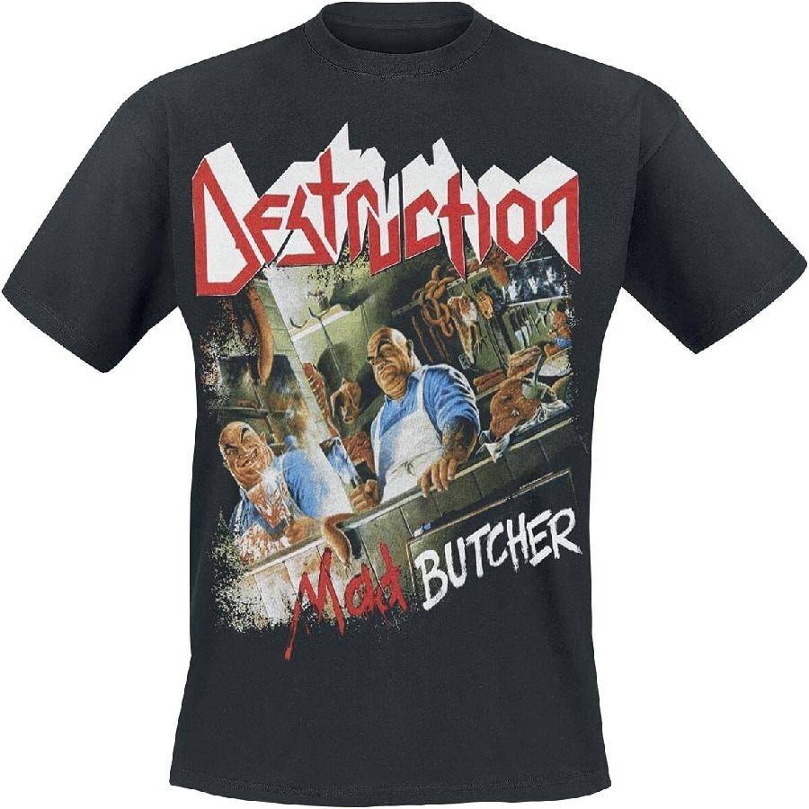 

Destruction T Shirt Mad Butcher Band Logo Official Mens Black XXXXXL чорний