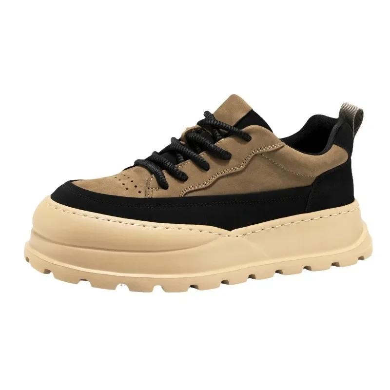 Fashion 2025 New Classic Men's Sneakers Fashion Versatile Breathable Casual Shoes Outdoor Thick Soled Height Increasing Running Shoes