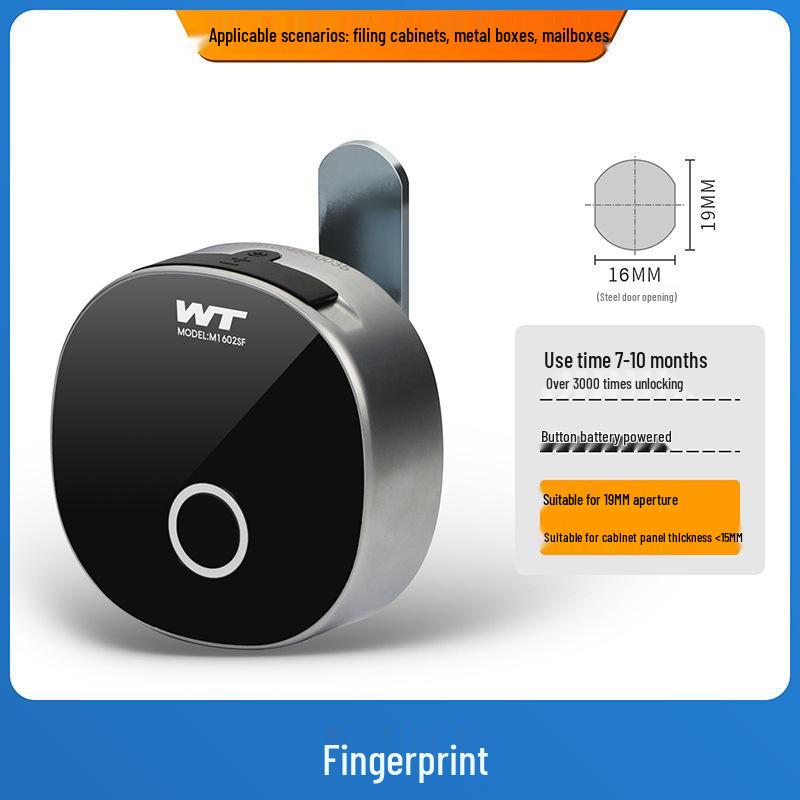 Smart Bluetooth Fingerprint Drawer Lock - Password & Three-Way Lock for Desk, Cabinet, or Mailbox