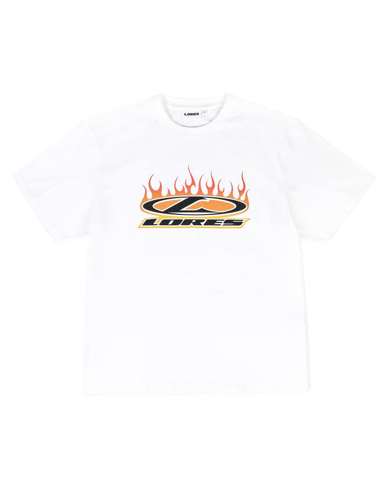 LORES Flame L-Oval S/S Tee - White