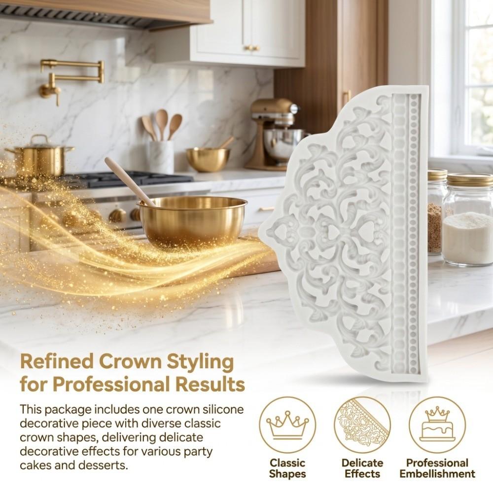 3D Relief Pattern Fondant Mold Food Grade Silicone Cake Decorating Mold Craft Making