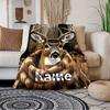 Deer Scarf Customize Your Name Blanket Warm Comfortable And Soft Blankets Are Suitable For Home Chairs Office Sofas Sofas Office Camping And Gifts For