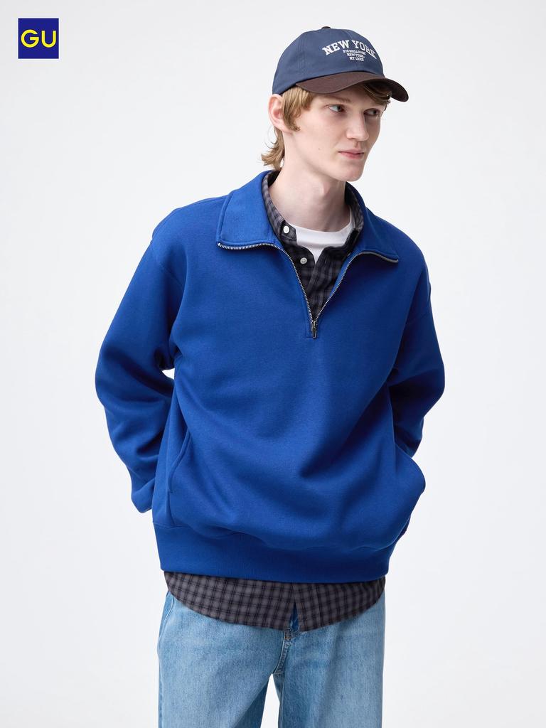 Uniqlo Gu Heavy Weight Sweat Half Zip Pullover
