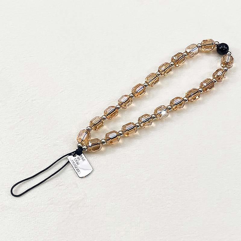 

Роскошный черный золотой телефон цепочка ремешок бусины корейский браслет для iPhone Samsung аксессуары подвеска на веревке ювелирные изделия