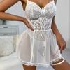European Style Sexy Lace Lingerie Set with Nightgown, Pajamas, and Garter Belt