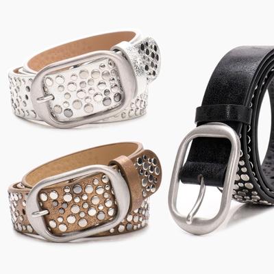 Women S Punk Y2k Belt With Rivet Decoration For Jeans
