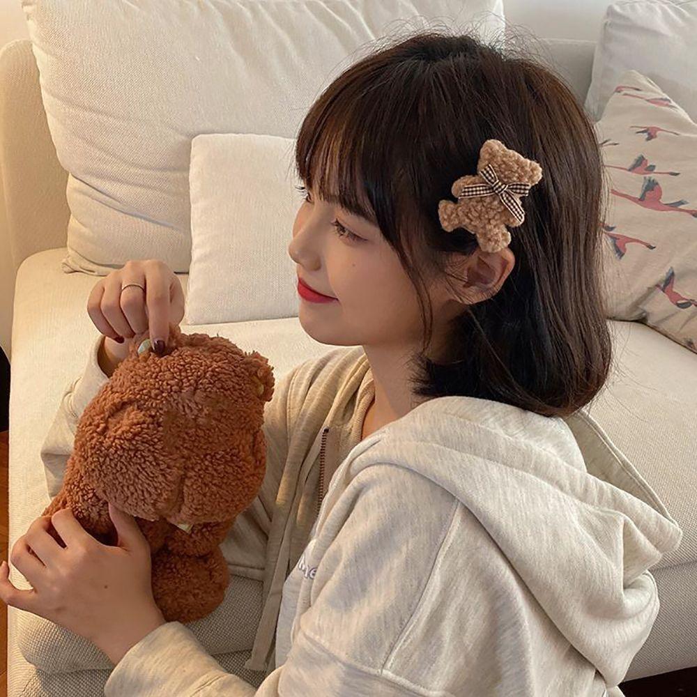 Headdress Female Cartoon Korean Style Barrettes Bear Hairpin Women Hair Clips Hair Accessories
