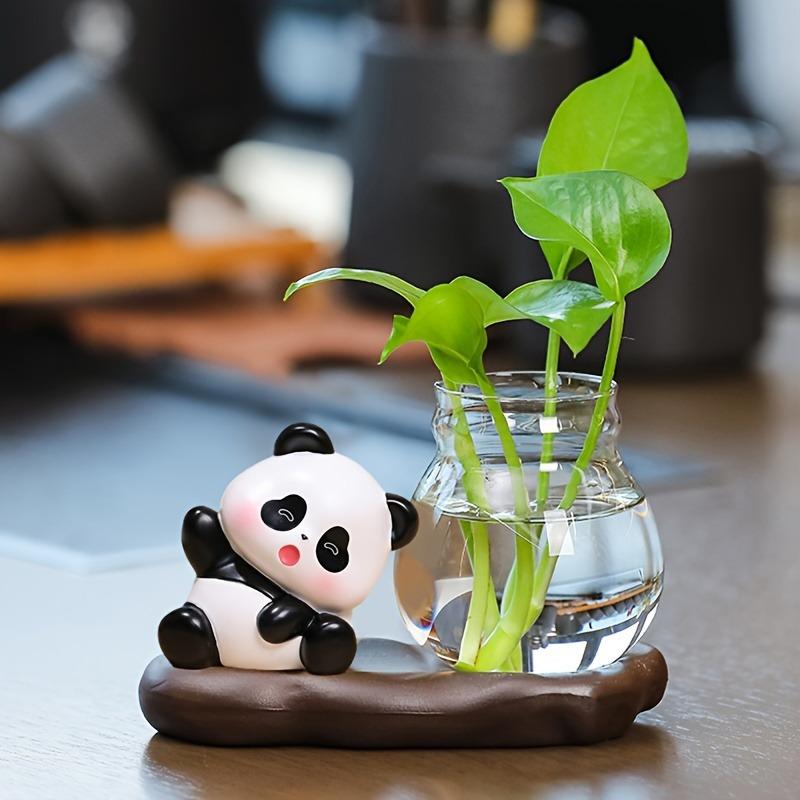 Creative Home Decoration Cartoon Animal Panda Flower Pot for Hydroponic Lovely Living Room Table Oranaments Desk Accessories