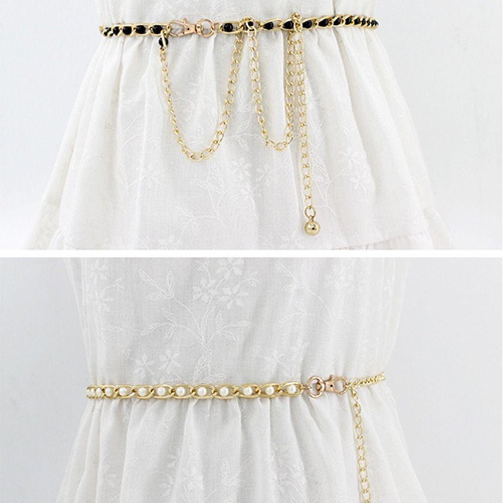Thin Ball Pendant Waist Chain Boho Dress Skirt Decorative Waistband Women Dress Decoration