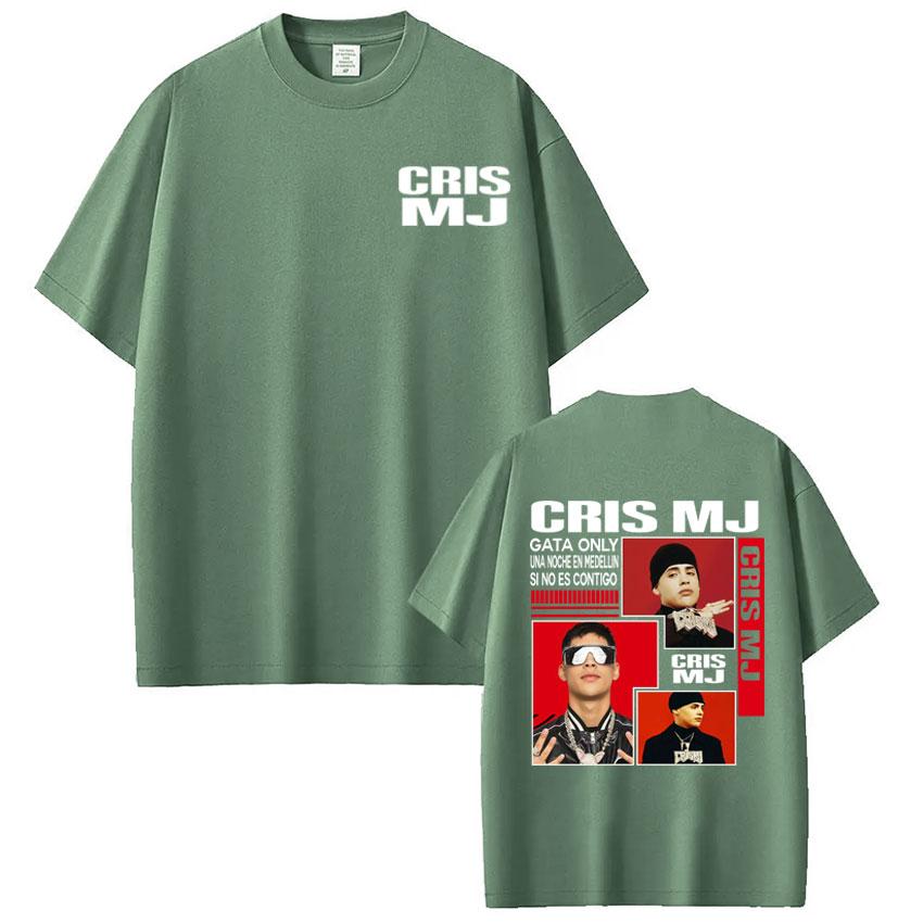 Rapper Cris Mj Tour 2026 Print Tshirts Men Women Clothes Loose Tshirts Shortsleeved Cotton Gothic Punk Oversized Tshirts