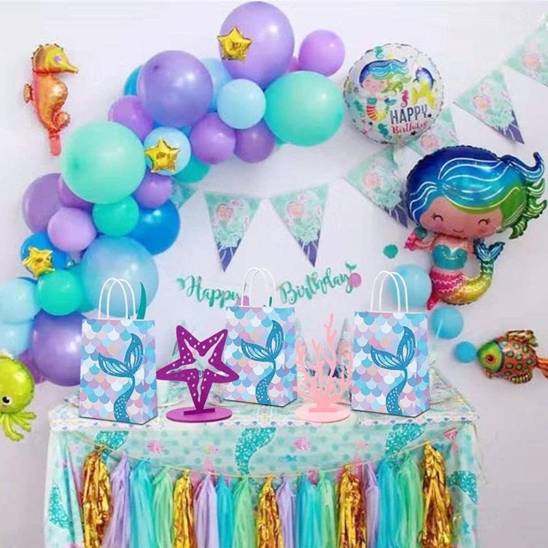 12PCS Gift Bags Party Bags, Paper Bag Set with Handles Girls' Birthday Gift Bags