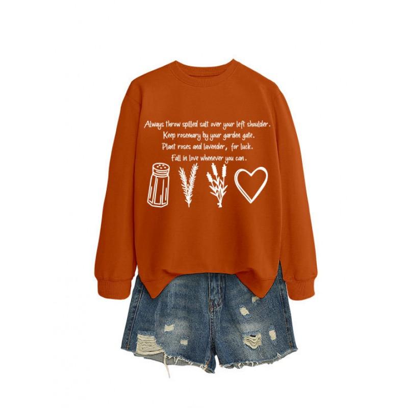 Womens Oversized Cotton Blend Hoodie Sweatshirt With Graphic Print Winter Casual Wear