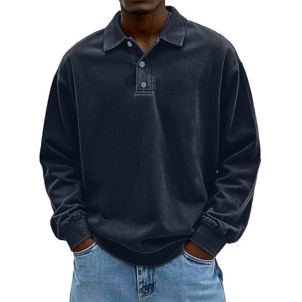 Herren  Business  Freizeit  Vielseitig  Lange Ärmel  Umlegekragen  Pullover  Hemd