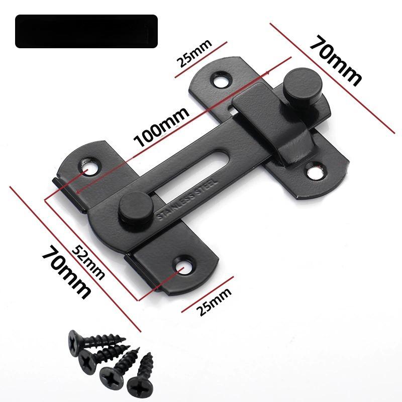 

Sliding Barn Door Latch Sliding Right Angle Door Latch Door Bolt Wine Cooler Closet Window Door Latch Plug Baby Safety Latch 180 degree large size чорний