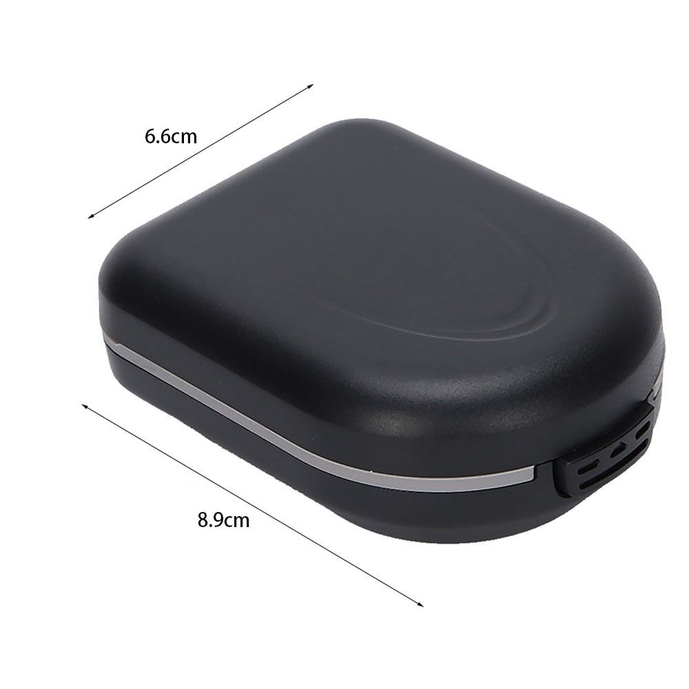Waterproof Hearing Aid Box Black Hearing Aid Storage Box for Behind The Ear Hearing Aid