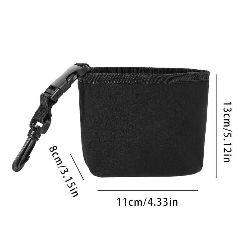 Portable Golf Club and Golf Ball Cleaning Bag with Detachable Clip Waterproof Liner Golf Accessory Cleaning Bag