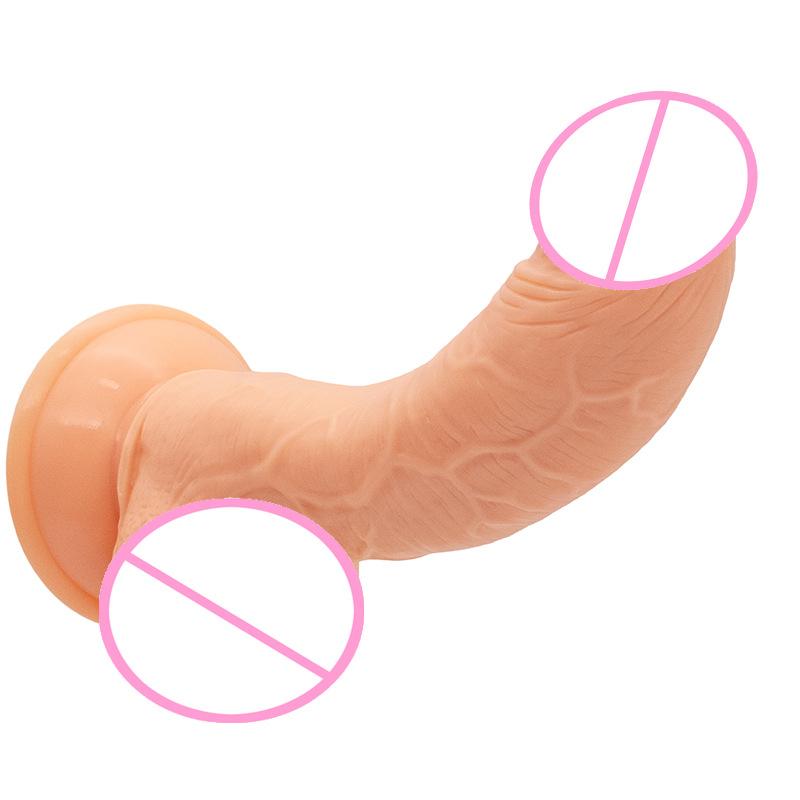 Upward Facing Dildo G-Spot Curved Dildo Wearable Suction Cup Pvc Simulation Dildo Rear Court Dildo