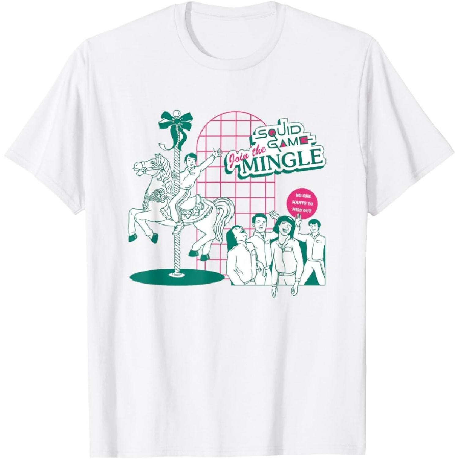 Футболка «Игра в кальмара 2» Присоединяйся к веселью Карусель XXXXXL белый