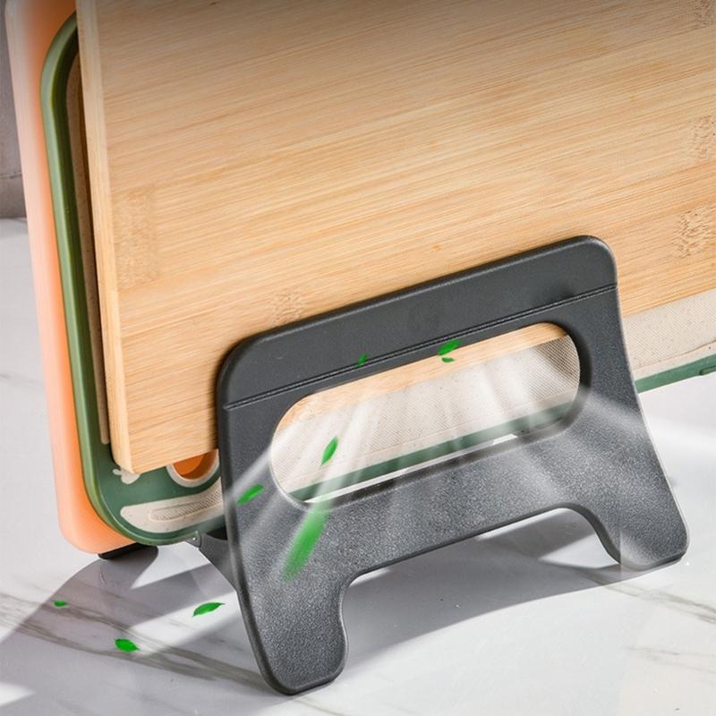 Cutting Board Holder Organizes Wooden And Plastic Chopping Boards For Kitchen Countertop Storage