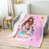 Cowgirl Fleece Throw Blanket with Western Boots  Pink Bow Fairy Tale Princess Decor Soft Flannel x Inch for Adults  Teens