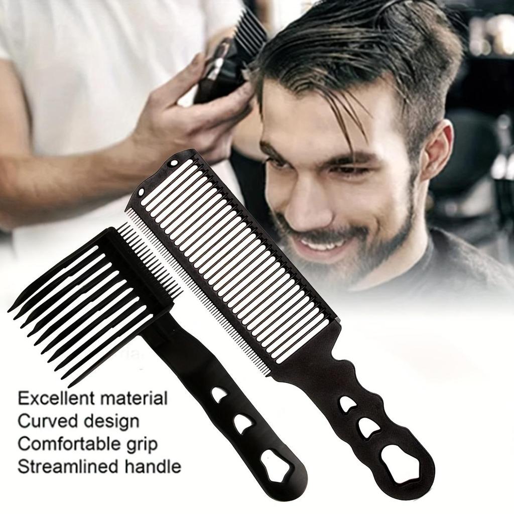Positioning Hair Cutting Comb Hair Styling Silicone Hair Cutting with Hair Holes Extreme Hand Push Oil Head Hair Cutting Comb