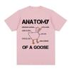 Anatomie einer Gans T-Shirt Lustige Enten Grafik Gaming Gamer T-Shirts Unisex Damen Harajuku Gothic Kurzarm T-Shirts Streetwear