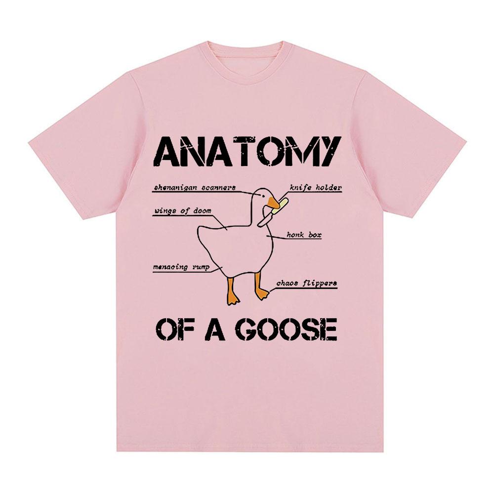 Anatomie einer Gans T-Shirt Lustige Enten Grafik Gaming Gamer T-Shirts Unisex Damen Harajuku Gothic Kurzarm T-Shirts Streetwear