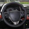 Car Steering Wheel Cover Hand Sewing For Toyota RAV4 2013-2018 Corolla 2014-2018