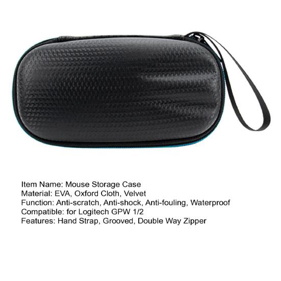 Pouzdro na bezdrátovou myš pro Logitech GPW 1/2 EVA Pevná skořepina Nárazuvzdorné Zip Organizér na herní myš Cestovní taška Ochranný obal