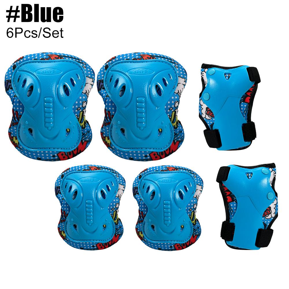6Pcs Knee Pads,Elbow Pads & Wrist Guards For Kids - Protective Gear For Skateboarding,Rollerblade,Scooter - Multi Sport Pad Set