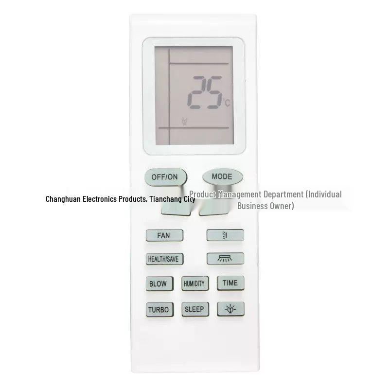 English Remote Control for Gree Wall-Mounted and Central Air Conditioners, Model YBOF2