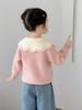 2025 New Korean-Style Girls' Knitted Wool Sweater - Spring/Autumn Collection