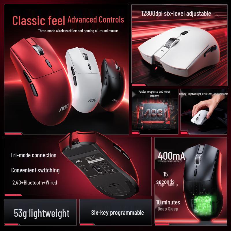 AOC GM230 Tri-Mode Wireless Gaming Mouse