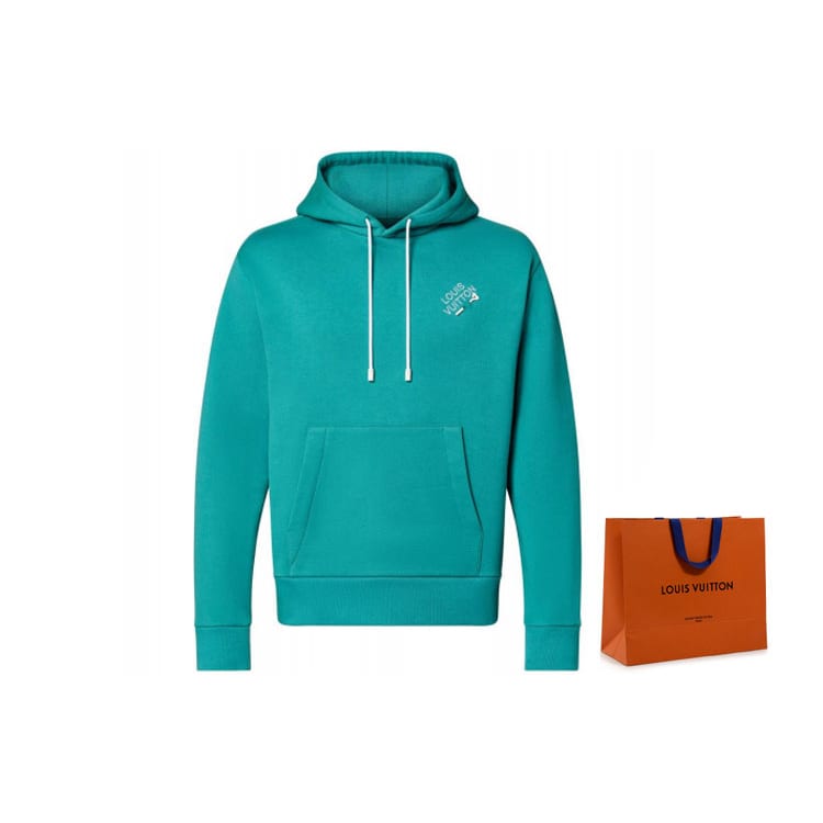LOUIS VUITTON Embroidered Signature Hoodie 1A99VY
